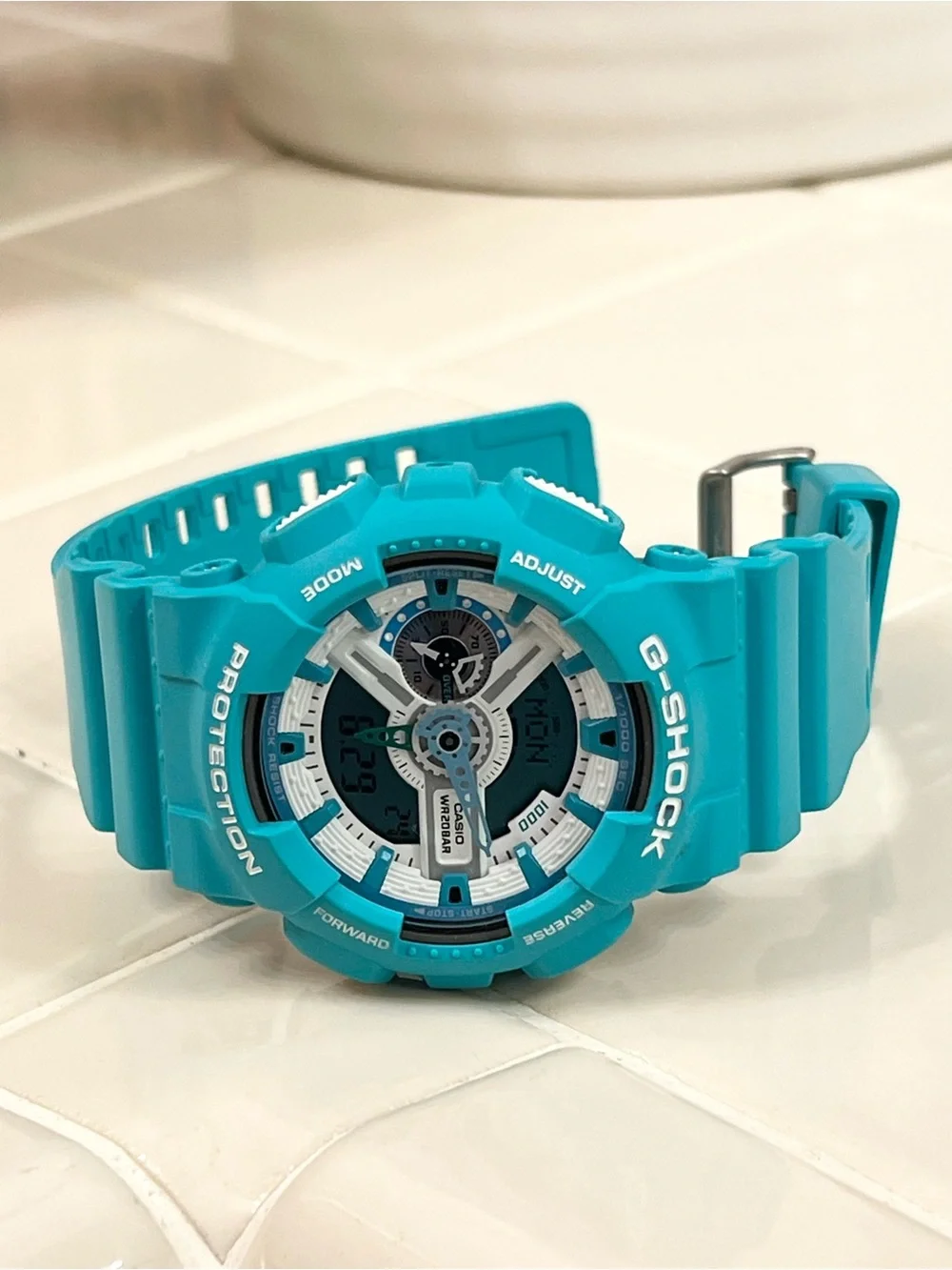 Casio G-SHOCK Bright Turquoise Blue Resin Sport Watch